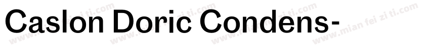 Caslon Doric Condens字体转换